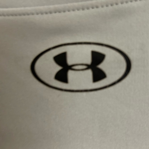 Under Armour Heatgear Youth Light Gray Short Sleeve Tee with Logo Size YXL - Picture 5 of 6